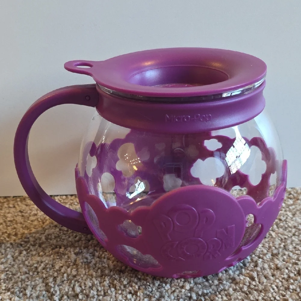Microwave Popcorn Maker - Ecolution Micro-Pop Microwave Popcorn Popper Purple